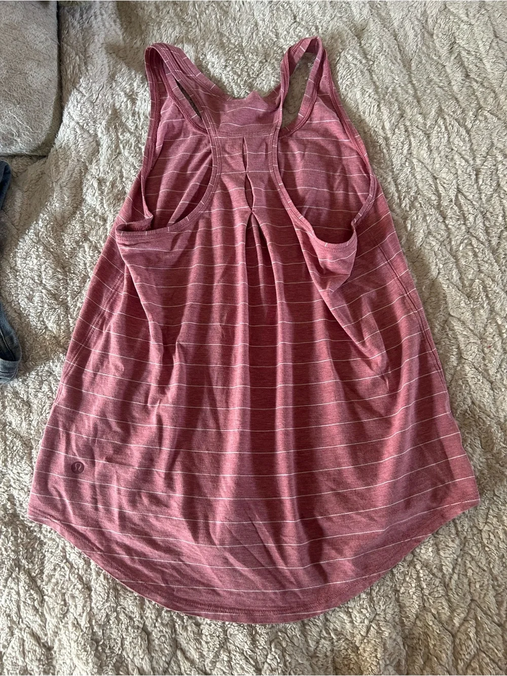 lululemon athletica Mauve Striped Racerback Tank